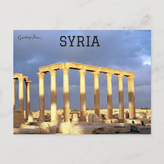 De ruïnes van Palmyra Syrië Briefkaart (Voorkant)