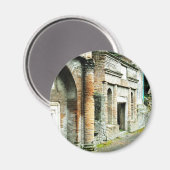 De ruïnes van Pompeii - markt met tempels Magneet (Voorkant / Achterkant)