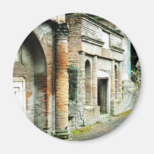 De ruïnes van Pompeii - markt met tempels Magneet (Voorkant)
