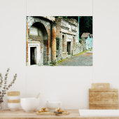 De ruïnes van Pompeii - markt met tempels Poster (Keuken)