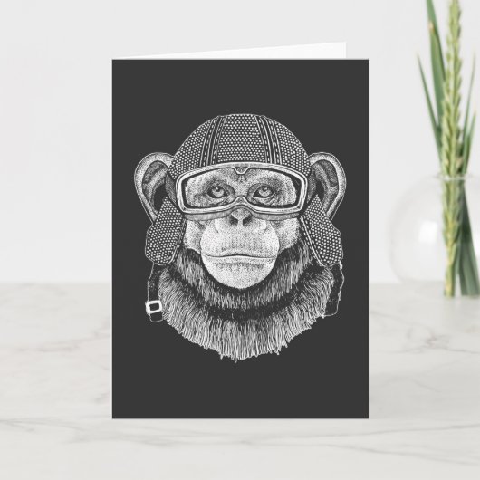 De Ruiter van de Motorfiets van de chimpansee Kaart (Voorkant)