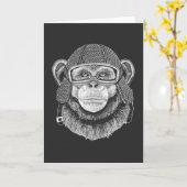 De Ruiter van de Motorfiets van de chimpansee Kaart (Gele Bloem)