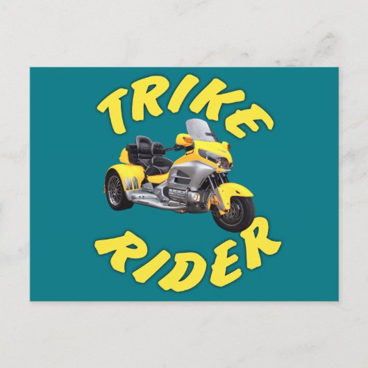 De Ruiter van Trike in Geel Briefkaart (Voorkant)