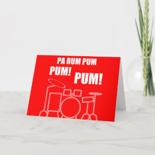 De Rum Pum Pum Pum van de pa Feestdagen Kaart
