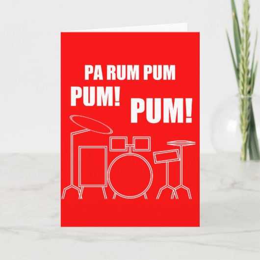 De Rum Pum Pum Pum van de pa Feestdagen Kaart (Voorkant)
