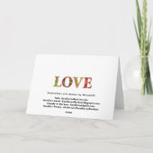 De Rumba Dance - Cream Wenskaart Kaart (Achterkant)