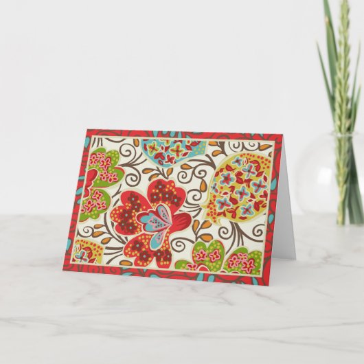 De Rumba Dance - Cream Wenskaart Kaart (Voorkant)