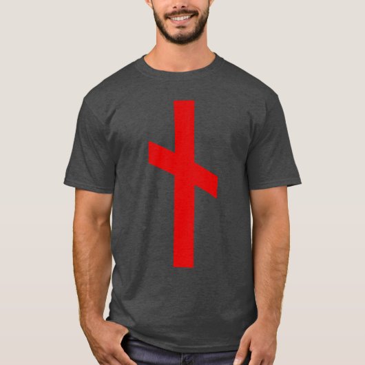 De Rune Nauthiz (rood) T-shirt (Voorkant)