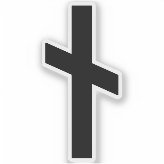 De Rune Nauthiz (zwart) Sticker (Voorkant)