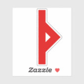 De Rune Thurisaz (rood) Sticker (Vel)