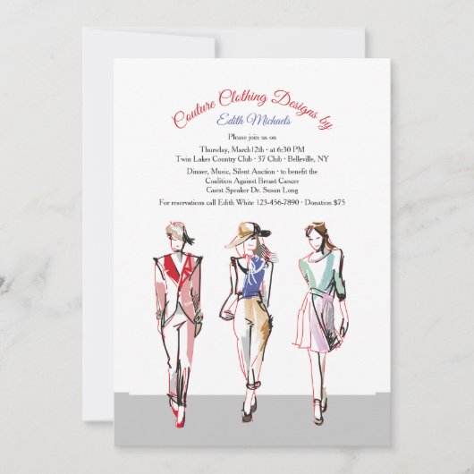 De Runway Mode Show Uitnodiging (Voorkant)