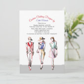 De Runway Mode Show Uitnodiging (Staand voorkant)