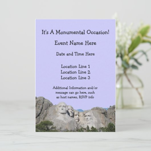 De Rushmore Aangepaste Uitnodigingen opzetten (Staand voorkant)