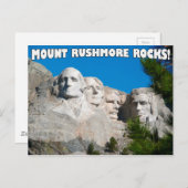 De Rushmore Rocks. Mount Rushmore, South Dakota Briefkaart (Voorkant / Achterkant)