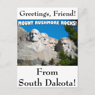 De Rushmore Rocks. Mount Rushmore, South Dakota Briefkaart