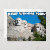 De Rushmore Rocks. Mount Rushmore, South Dakota Briefkaart (Voorkant / Achterkant)