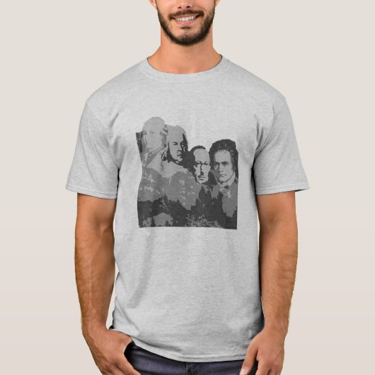 De Rushmore van Composers T-Shirt (Voorkant)