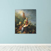 De Russen in 1812, 1855 Canvas Afdruk (Insitu (Houten vloer))