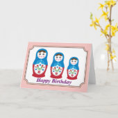 De Russische Kaart van de Verjaardag van de pop (Gele Bloem)