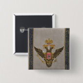 De Russische keiharde familie" Vierkante Button 5,1 Cm (Voorkant /achterkant)
