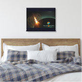 De Russische maan aan land Canvas Afdruk (Insitu (Slaapkamer))