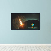 De Russische maan aan land Canvas Afdruk (Insitu (Houten vloer))