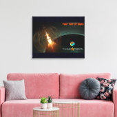 De Russische maan aan land Canvas Afdruk (Insitu (Woonkamer))