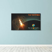 De Russische maan aan land Canvas Afdruk (Insitu (Houten vloer))