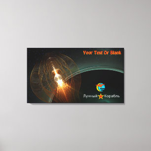 De Russische maan aan land Canvas Afdruk