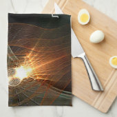 De Russische maan aan land Theedoek (Quarter Fold)