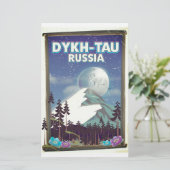 De Russische reisposter Dykh-Tau. Briefpapier (Staand voorkant)