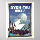 De Russische reisposter Dykh-Tau. Poster (Voorkant)