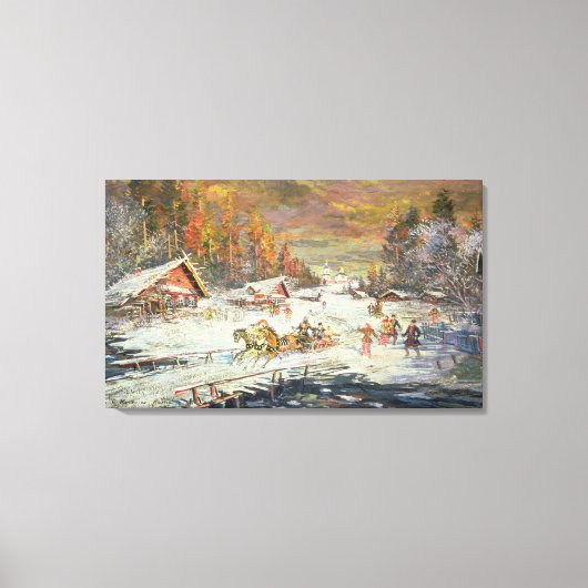 De Russische winter, 1900-10 Canvas Afdruk (Voorkant)