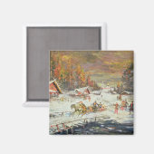 De Russische winter, 1900-10 Magneet (Voorkant / Achterkant)