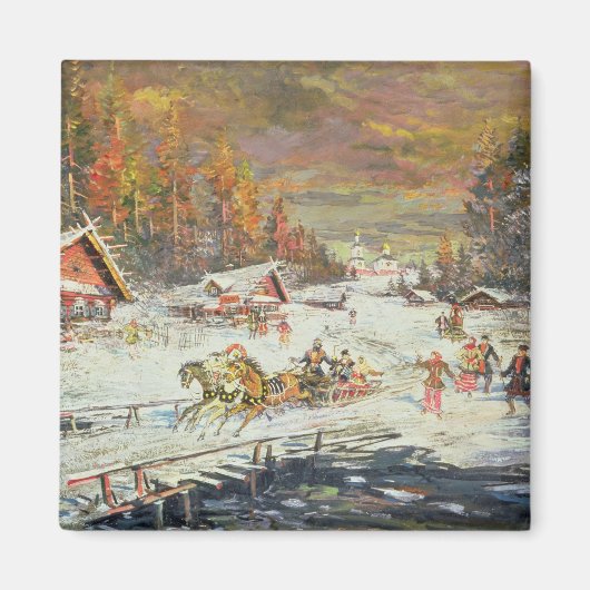 De Russische winter, 1900-10 Magneet (Voorkant)