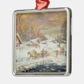 De Russische winter, 1900-10 Metalen Ornament (Links)