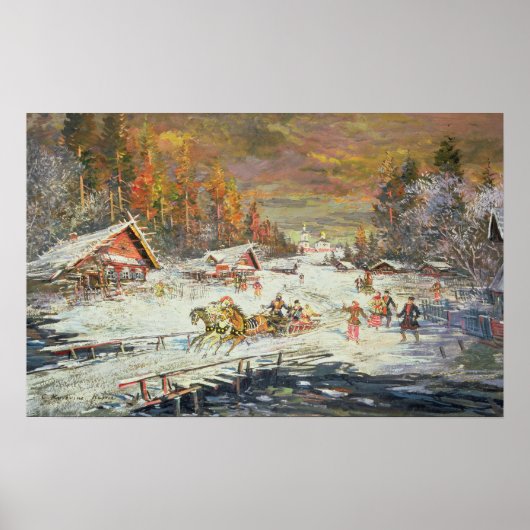 De Russische winter, 1900-10 Poster (Voorkant)