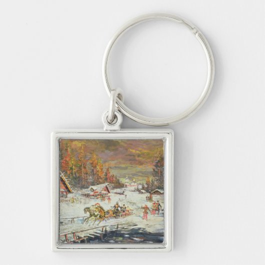 De Russische winter, 1900-10 Sleutelhanger (Voorkant)