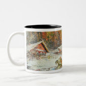 De Russische winter, 1900-10 Tweekleurige Koffiemok (Links)