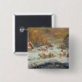 De Russische winter, 1900-10 Vierkante Button 5,1 Cm (Voorkant /achterkant)