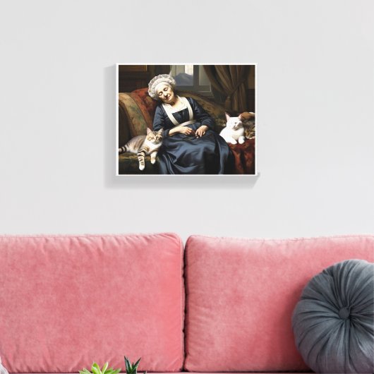 "DE RUST VAN DE KATTENDAME" CANVAS AFDRUK (Insitu (Woonkamer))