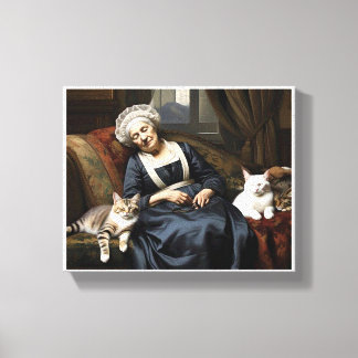 "DE RUST VAN DE KATTENDAME" CANVAS AFDRUK
