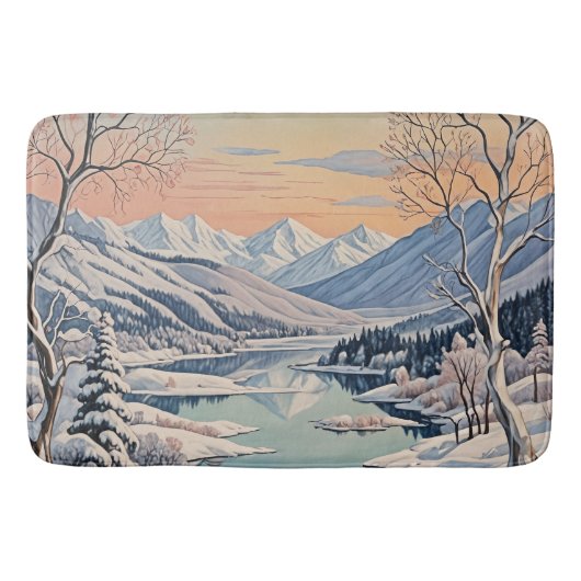 De rust van de winter badmat (Voorkant)