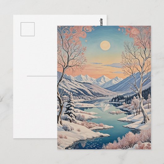 De rust van de winter briefkaart (Voorkant / Achterkant)