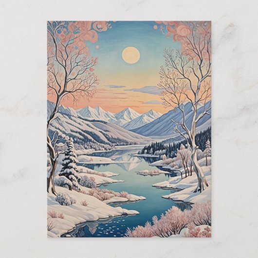 De rust van de winter briefkaart (Voorkant)