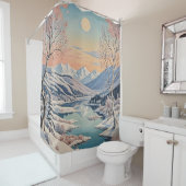 De rust van de winter douchegordijn (In situ)