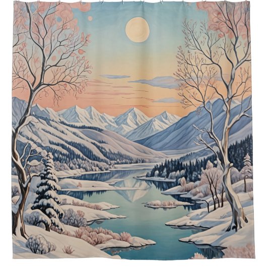 De rust van de winter douchegordijn (Voorkant)