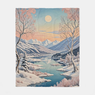 De rust van de winter fleece deken