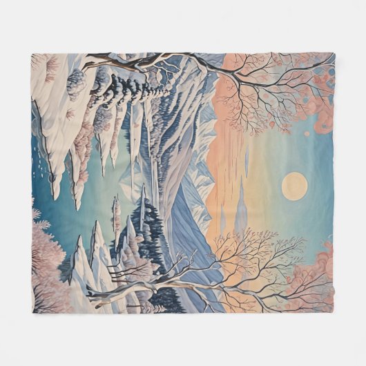 De rust van de winter fleece deken (Voorkant (Horizontaal))