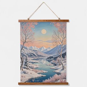De rust van de winter hangend wandkleed